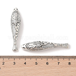 Тибетский стиль сплава цинка цветок лотоса шаблон рыбы шарики&nbsp;LS-X-PALLOY-P078-01