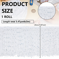 5 м отделочная лента из полиэстера с пайетками и кисточками&nbsp;OCOR-BC0006-56B