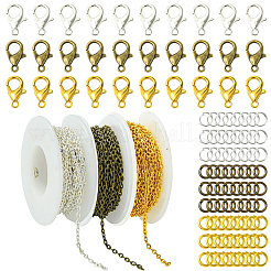 Наборы украшений из железных цепей и ожерелий/браслетов&nbsp;DIY-YW0010-78G