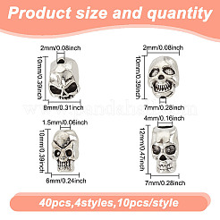 40 шт. 4 стиля хэллоуин тема тибетский стиль сплав бусины FIND-HY0003-85