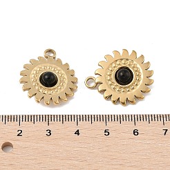 Подвески из натурального черного оникса (окрашенные и нагретые)&nbsp;STAS-P380-12G