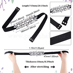 1шт черный полиуретановый эластичный цепной ремень AJEW-FG0002-35B