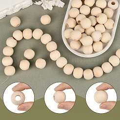 Натуральные незаконченные деревянные бусины&nbsp;WOOD-PA0001-16A