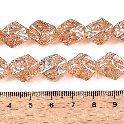 Стеклянные бусины с гальваническим покрытием &nbsp;EGLA-N012-08L