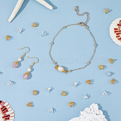 240 шт. 2-х цветные латунные колпачки для бусин KK-HY0003-05