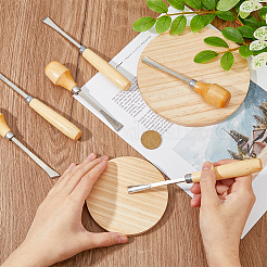 6 шт. 6 стальных стамески AJEW-HY0001-68