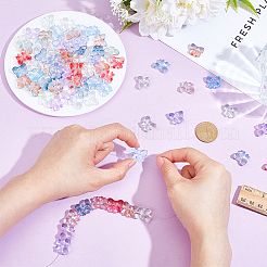 100шт 10 цвета прозрачные стеклянные бусины&nbsp;GLAA-HY0001-56