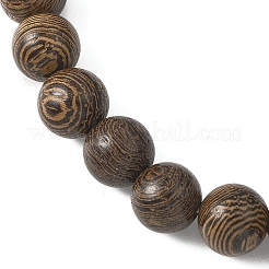 3 шт. круглые деревянные и натуральные обсидиановые резные бусины с мотивом Ом Мани Падме Хум&nbsp;BJEW-JB12670