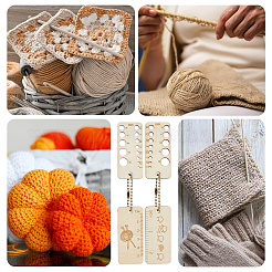 Прямоугольный деревянный вязальный крючок TOOL-WH0155-68C