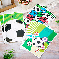 30 шт. 3 прямоугольных пластиковых подарочных пакета с принтом футбольного мяча и ручками-дырками&nbsp;ABAG-TA0001-82