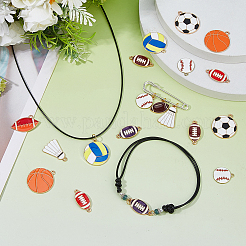 40шт 10 стиля подвески из сплава с эмалью&nbsp;ENAM-FH0001-94