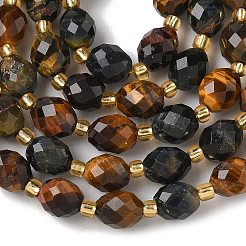 Одноцветные бусины из натурального тигрового глаза&nbsp;G-F809-A25-01