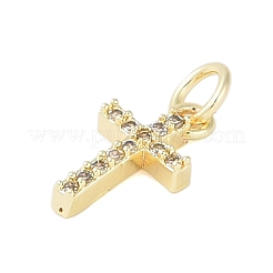 Покрытие стойки латунь микропаве прозрачные подвески из кубического циркония KK-Z060-04G-01