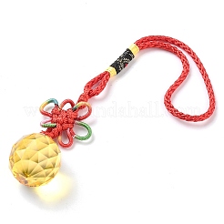 Стеклянные круглые шары подвесные украшения HJEW-Z006-01D