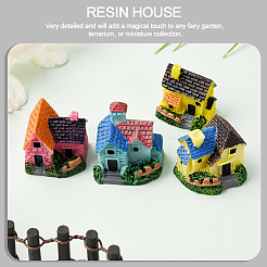 8 шт. 4 стиля фигурки виллы из смолы для украшения витрины&nbsp;DJEW-SP0001-18