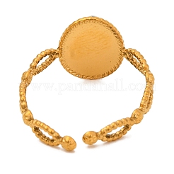 Овальные кольца на палец из натурального тигрового глаза&nbsp;RJEW-Q822-29G-03