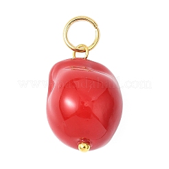 Подвески из гальванизированного стекла с имитацией жемчуга&nbsp;PALLOY-JF04579-01