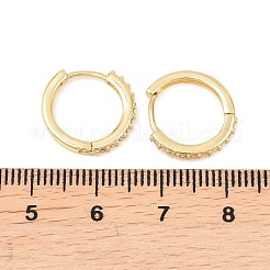 Латунные кубических серьги циркония обруч&nbsp;EJEW-A156-13B-G