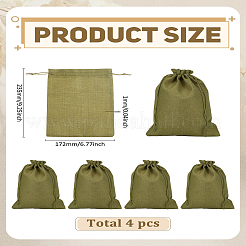 Мешочки из льняной ткани с завязками&nbsp;AJEW-WH0816-142