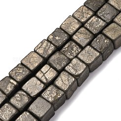 Природного пирита бисер нитей G-B155-C09-8x8mm