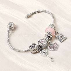 Сплав европейские бусины браслеты с подвесками BJEW-F495-05P