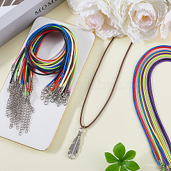 50 шт. 10 цвета вощеной искусственной кожи шнур для ожерелья AJEW-SP0001-03