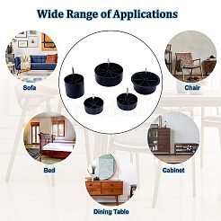 25шт 5-х стилевые пластиковые мебельные направляющие AJEW-GF0006-12
