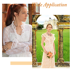 Трехслойная кружевная отделка со складками из полиэстера OCOR-WH0088-18B