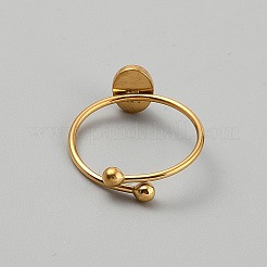 Регулируемые манжеты из нержавеющей стали с синтетическими драгоценными камнями&nbsp;RJEW-WH0021-09C