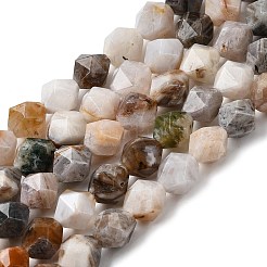 Природные бамбуковых листьев агат бисер нитей G-Z119-A27-02