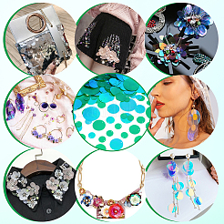 690 шт. 6 стильных переливающихся подвески из ПВХ с пайетками/блестками KY-OC0001-31B