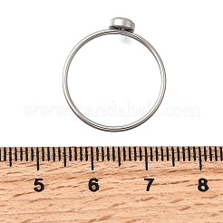 Оправы для колец из нержавеющей стали 304 со стразами STAS-H237-01B-P