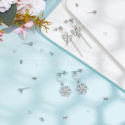 150 шт. 202 нержавеющая сталь шариковая фурнитура для сережек-гвоздиков STAS-SP0001-52C-P