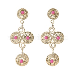 Серьги-гвоздики с подвесками из нержавеющей стали марки 304 «Вихревая спираль» EJEW-Q028-01B-G