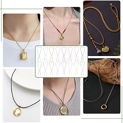 16 шт. 16-цветный нейлоновый витой шнур для изготовления ожерелья-слайдера&nbsp;NJEW-PH01640