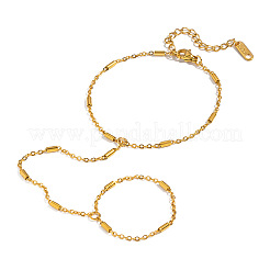 Минималистичные браслеты из бамбуковых звеньев из нержавеющей стали 304.&nbsp;GG6478