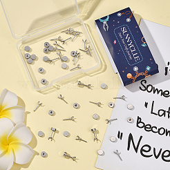 30 шт. фурнитура для сережек-гвоздиков из нержавеющей стали 304&nbsp;STAS-SC0010-61