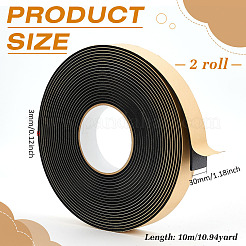 2 рулон прочной адгезионной ленты из вспененной резины EVA&nbsp;AJEW-BC0009-88B