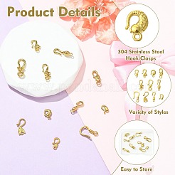 11 шт. 11 стиля застежек-крючков из нержавеющей стали 304&nbsp;STAS-CJ0003-39G