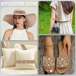 Полиэстеровая лента в этническом стиле для украшения шитья&nbsp;OCOR-WH20007-26C