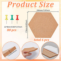 15 шт. самоклеящиеся пробковые изоляционные листы&nbsp;AJEW-AR0004-84B