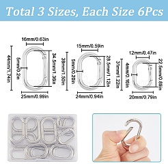 18шт 3 стиля пружинные кольца из цинкового сплава FIND-SP0001-13