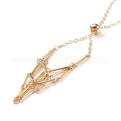 Изготовление ожерелья из латуни с имитацией макраме AJEW-TA00003