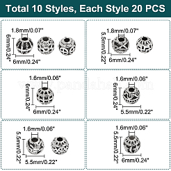 200 шт. 10-х стилевая тибетская бусина из сплава FIND-PH0008-49
