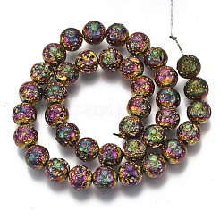 Гальванические бусины из натуральной лавы G-S352-30D-M