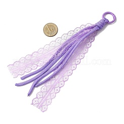 5 шт. подвески из двухцветного полиэстерового шнура и кружева&nbsp;HJEW-JM04332