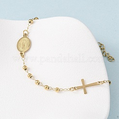 Браслеты из нержавеющей стали 304 Religion BJEW-F524-05B-G