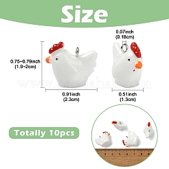 Подвески из непрозрачной смолы 10 шт.&nbsp;RESI-YW0005-13