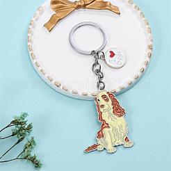 Wewaysmile собака брелок для ключей автомобильный брелок для ключей брелок для питомца милый брелок для ключей с собакой портативный металлический брелок подарок для любителя домашних животных день рождения щенок тематические вечеринки принадлежности (собака-кокер) JX800A