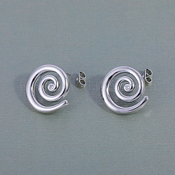 Вращающаяся резьба держатель противомоскитной спирали латунные серьги-гвоздики NN8034